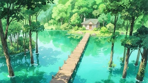 水上森林木栈道小屋