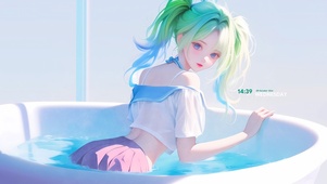 浴缸里的女孩