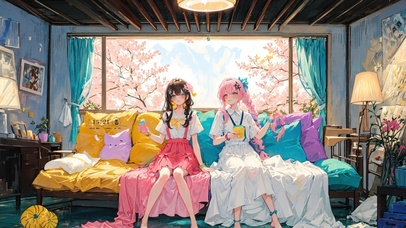 4K唯美治愈清纯可爱少女房间