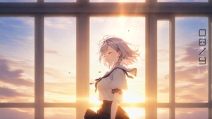 唯美午后教室少女