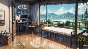 唯美治愈阳光惬意小屋