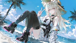 佩丽卡-海边泳装少女