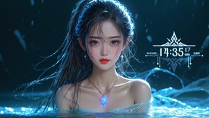 绝美水中少女