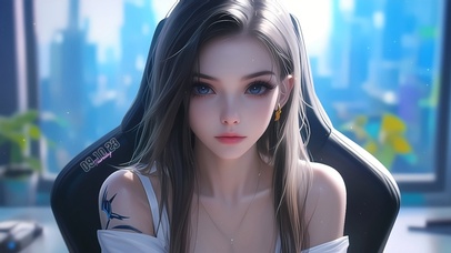 4K清纯电竞女孩