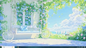 护眼树木海景桌面主题