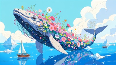 鲜花蓝鲸