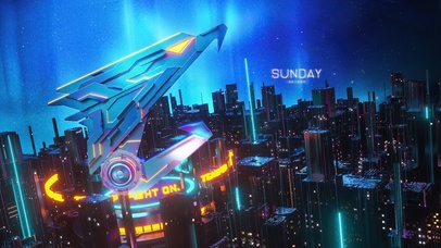 5k 赛博朋克未来科技之城