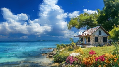 护眼海边度假屋