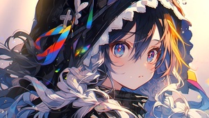 黑发可爱少女
