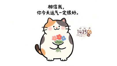 你今天运气一定很好