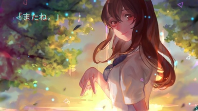 有夏日气息的二次元女孩