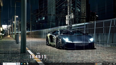 雨夜街头跑车主题壁纸