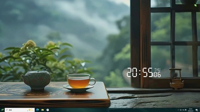 休闲茶座桌面主题
