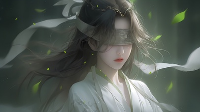  仙气蒙眼女孩