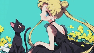 美少女与猫咪