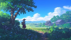 唯美夏日山野村庄