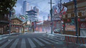 4K新年街道