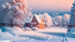 4k雪景小镇