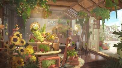 唯美治愈阳光花房