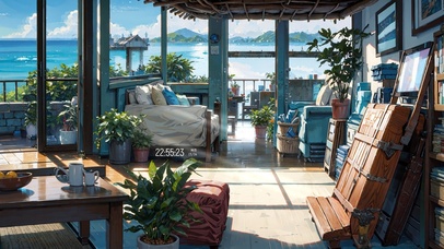 4K唯美治愈夏日舒适小屋