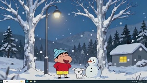 可爱冬日小新主题