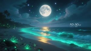 夜晚奇幻海
