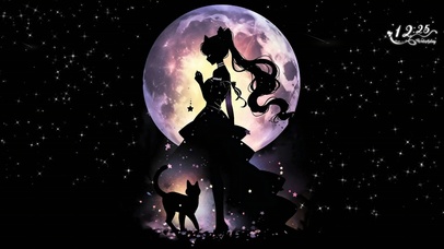 月光下的美少女