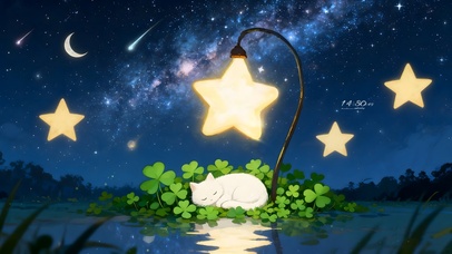星空三叶草猫咪