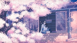 樱花窗边的美少女