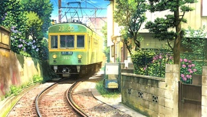 日式城市铁轨列车