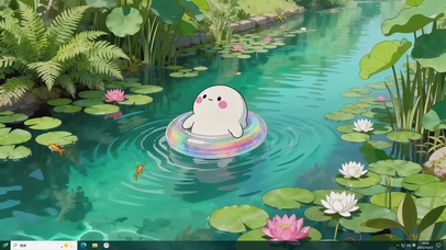 治愈秘境小溪小白主题