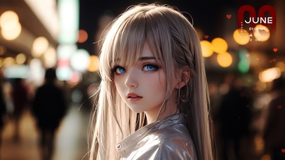 4K高清 唯美都市少女