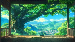 唯美盛夏森林大树