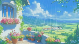花蔓窗畔