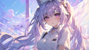 唯美紫发少女