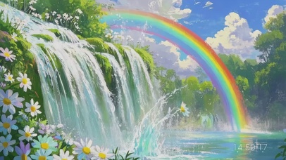 花漾小仙 虹落繁花瀑