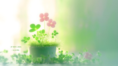 粉色许愿幸运草