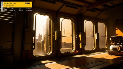 科幻太空站房间