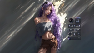 紫发美女