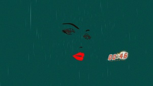 雨中眼神简约4K壁纸