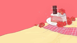 甜美蔷薇蛋糕