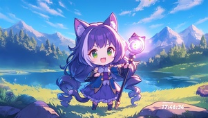 夏日魔法猫女