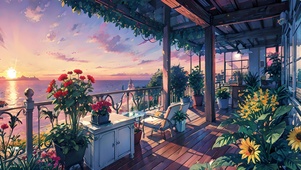 海边看日出
