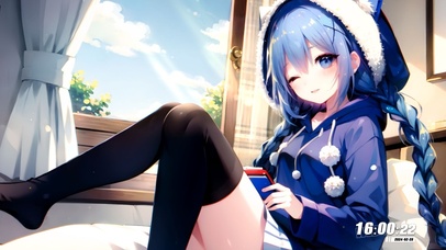 可爱午后床上少女