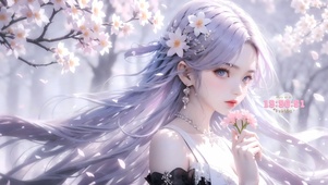 可爱小清新樱花女孩