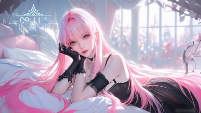 她的存在如同一幅静谧的画卷