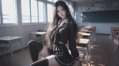 可爱学生风美女