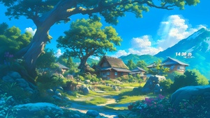 山脚下的乡村