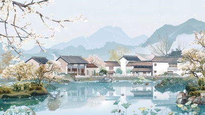 在山水古镇中沉醉