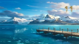 清澈湖水